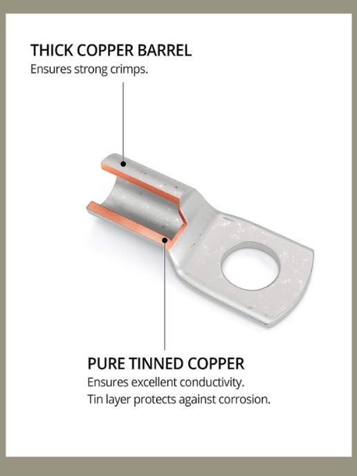 COPPER LUG CONNECTORS (185-16) (RNB 5.5-3.5) (RNB5.5-4) - Image 4