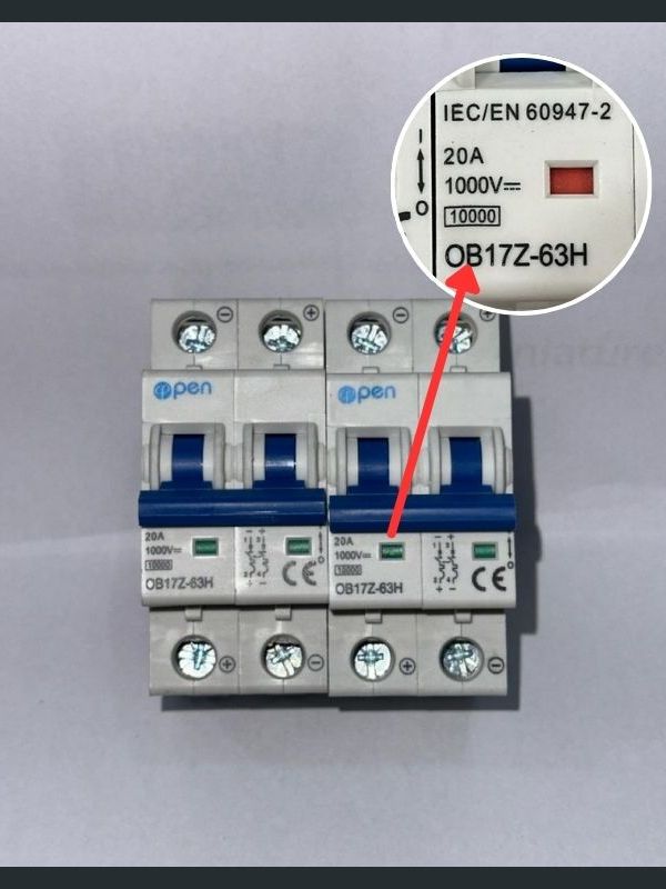 DC MINIATURE CIRCUIT BREAKER (63A 1000V) , (32A 500V), (125A 500V), (20A 1000V) - Image 6