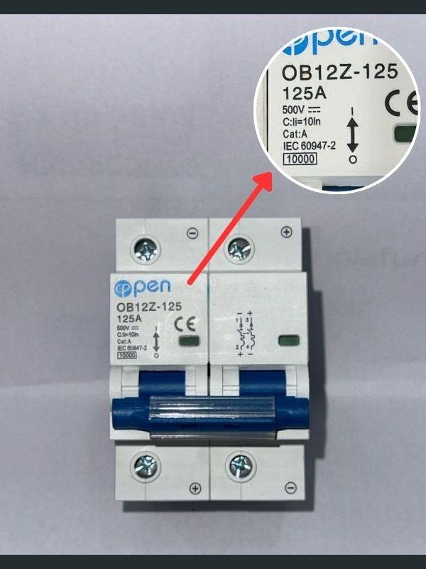 DC MINIATURE CIRCUIT BREAKER (63A 1000V) , (32A 500V), (125A 500V), (20A 1000V) - Image 8
