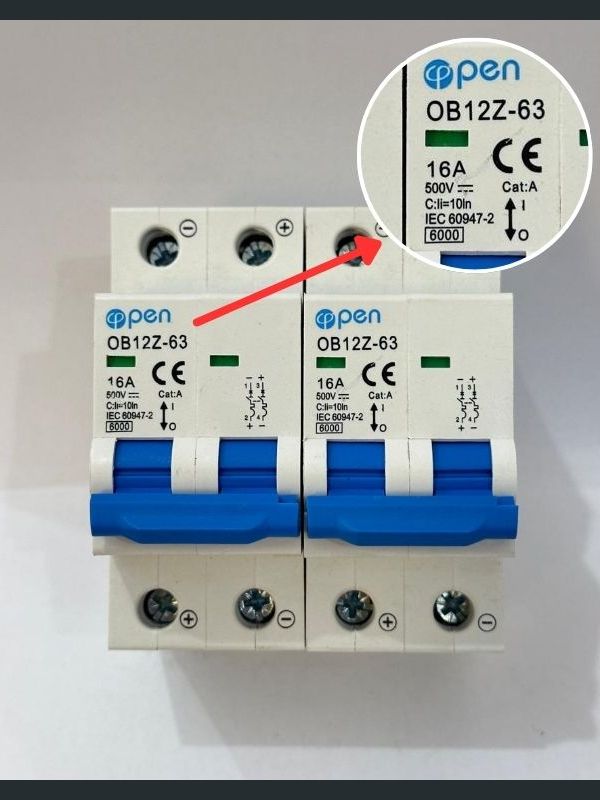 DC MINIATURE CIRCUIT BREAKER (63A 1000V) , (32A 500V), (125A 500V), (20A 1000V) - Image 9