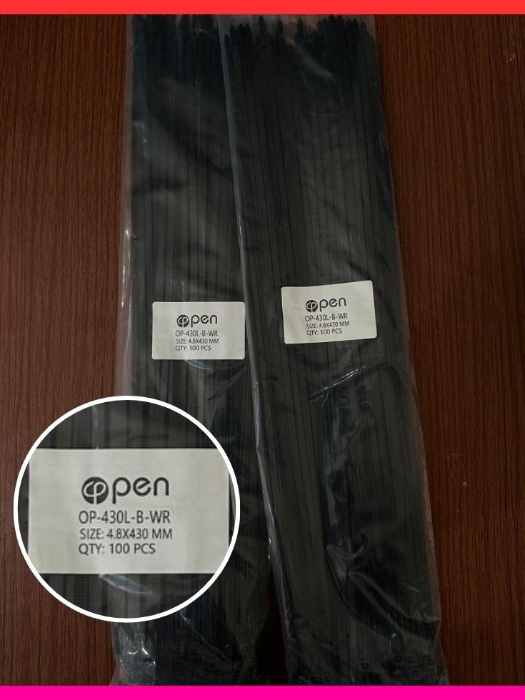 Weather Resistant Cable Ties Stronghold Nylon Cable Ties, Zip Tie, Multi Purpose 8*540mm | 4.8*430mm - Image 3