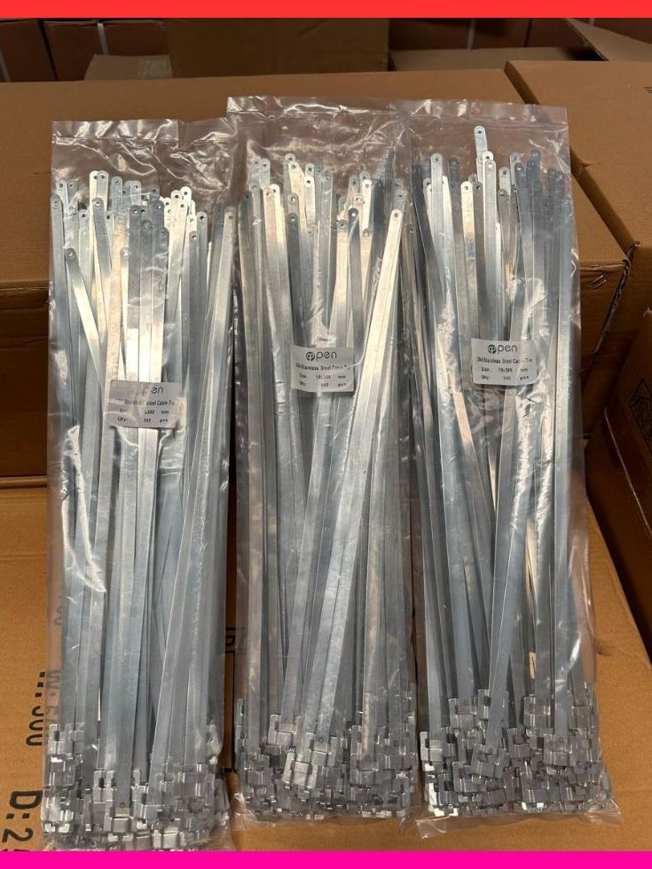 304 Stainless Steel Cable Ties 10x500mm / 13x450mm - Image 4
